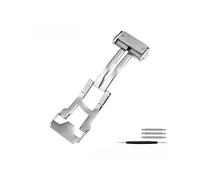 TVKSIPAR Cierre De Acero Inoxidable Sólido De 22mm, Plateado Y Negro, Apto For Hublot, Compatible Con Reloj For Big Bang, Hebilla De Correa De Cuero De Silicona For Hombre(Silver,22mm)