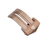 TVKSIPAR Cierre de correa de reloj con hebilla de mariposa sólida de despliegue de acero inoxidable de 18 mm y 20 mm for hombres(Rose gold,18mm)