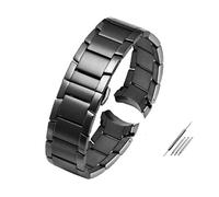 TVKSIPAR Correa con extremo curvado sólido for Armani AR2448 AR2447 AR2432 AR2433 AR2458 AR2434 AR245, pulsera de acero, cadena de reloj, correa de reloj de 22mm(Gold)