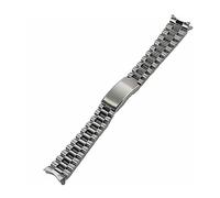 TVKSIPAR Correa de acero de estilo de fecha de día de 19mm y 20mm compatible con For Seiko 5 Sxns80 Snxs79 Snxs79k Snxs77k Snxs73, pulsera de reloj, piezas de repuesto(Silver,20mm)