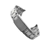 TVKSIPAR Correa De Acero Inoxidable De Metal Con Extremo Curvo Apta For Rolex For Pulsera For DATEJUST Accesorios De Banda De Reloj For Hombres 13 Mm 17 Mm 18 Mm 19 Mm 20 Mm 21 Mm(Silver 02,17mm)