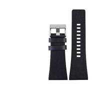 TVKSIPAR Correa De Cuero Genuino For Reloj For Diésel DZ7406 DZ7408 DZ4280 DZ4343, Pulsera De 22mm, 24mm, 26mm, 28mm, 30mm Y 32mm(Black silver clasp,24mm)