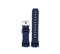 TVKSIPAR Correa De Goma De 16mm For Casio G-shock GM GA 2100 GA5600 6900 Series, Accesorios De Reloj De Correa Impermeable Deportiva De Liberación Rápida(Blue silver buckle)