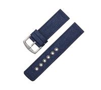 TVKSIPAR Correa de nylon de lona 18 mm 20 mm 22 mm 24 mm Correa de reloj Camuflaje negro Correa de reloj Piezas de reloj(Blue,20mm)