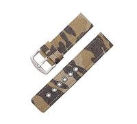 TVKSIPAR Correa de nylon de lona 18 mm 20 mm 22 mm 24 mm Correa de reloj Camuflaje negro Correa de reloj Piezas de reloj(Camouflage brown,18mm)