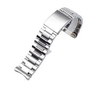 TVKSIPAR Correa de reloj apta for diésel DZ4318 4323 4283 4309, correas de acero inoxidable, pulsera masculina de 26mm, plateado y negro(Silver)
