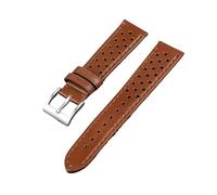 TVKSIPAR Correa De Reloj De 18mm, 20mm Y 22mm, Correa De Cuero Apta For Tag For Heuer, Apta For Seiko, Accesorios Universales For Reloj De Hombre(Red Brown,22mm)