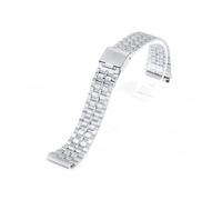 TVKSIPAR Correa De Reloj De Acero Inoxidable De 18mm Apta For Casio F-91W SGW400 F91W F84 F105 108 A158W 168 AE1200 1300 Pulsera For Hombres Y Mujeres Correas De Metal(Silver)