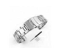 TVKSIPAR Correa De Reloj De Acero Inoxidable De 20 Mm, 22 Mm, 24 Mm, 26 Mm Y 28 Mm, Correa De Metal Universal For Buceo, Compatible Con Accesorios De Pulsera Con Hebilla Plegable Fit For Seiko(Silver,