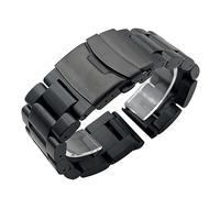 TVKSIPAR Correa de reloj de acero inoxidable negra, pulsera de 22mm, 24mm, 26mm, apta for diésel for hombresDZ4343 DZ7305, correa de reloj de Metal de engrosamiento sólido(Black,24mm)