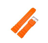TVKSIPAR Correa de reloj de buceo 20mm 22mm silicona hombres deporte impermeable pulsera pulsera accesorios aptos for Seiko SKX007 SRP777J1(Orange S,22mm)
