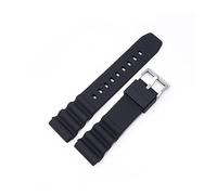 TVKSIPAR Correa de reloj de buceo 20mm 22mm silicona hombres deporte impermeable pulsera pulsera accesorios aptos for Seiko SKX007 SRP777J1(Black S,22mm)
