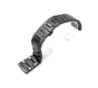 TVKSIPAR Correa De Reloj De Cerámica Correa De Reloj De Repuesto Blanca Y Negra For Tissot Fit For Citizen Fit For Seiko Fit For Pulsera De Reloj For Samsung 14 16 Mm 18 Mm 20 Mm 22 Mm(Black,18mm)