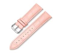 TVKSIPAR Correa de reloj de cuero de repuesto Universal, correa de cuero for hombres y mujeres, 12mm, 14mm, 16mm, 18mm, 19mm, 20mm, 21mm y 22mm(Pink,18mm)
