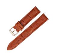 TVKSIPAR Correa de reloj de cuero de repuesto Universal, correa de cuero for hombres y mujeres, 12mm, 14mm, 16mm, 18mm, 19mm, 20mm, 21mm y 22mm(Light brown Rosegold,14mm)