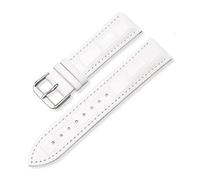 TVKSIPAR Correa de reloj de cuero de repuesto Universal, correa de cuero for hombres y mujeres, 12mm, 14mm, 16mm, 18mm, 19mm, 20mm, 21mm y 22mm(White,16mm)