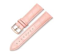 TVKSIPAR Correa de reloj de cuero de repuesto Universal, correa de cuero for hombres y mujeres, 12mm, 14mm, 16mm, 18mm, 19mm, 20mm, 21mm y 22mm(Pink Rosegold,12mm)