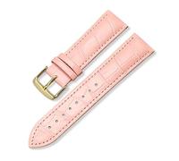 TVKSIPAR Correa de reloj de cuero de repuesto Universal, correa de cuero for hombres y mujeres, 12mm, 14mm, 16mm, 18mm, 19mm, 20mm, 21mm y 22mm(Pink Gold,18mm)