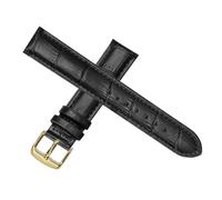 TVKSIPAR Correa de reloj de cuero de repuesto Universal, correa de cuero for hombres y mujeres, 12mm, 14mm, 16mm, 18mm, 19mm, 20mm, 21mm y 22mm(Black Gold,18mm)