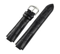 TVKSIPAR Correa De Reloj De Cuero Genuino Adecuada For Cartier Convex Interface16/18/20/22mm Accesorios De Repuesto De Cadena De Reloj For Hombres/mujeres(Black,18x11mm)