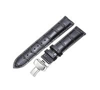 TVKSIPAR Correa de reloj de cuero genuino for Tissot Fit for Le Locle T41 T006 PRC200 Correa de reloj 18 19 20 21 22 mm Pulsera de correa de muñeca 1853 Correa de reloj(Black silver clasp,22mm)