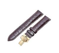 TVKSIPAR Correa de reloj de cuero genuino for Tissot Fit for Le Locle T41 T006 PRC200 Correa de reloj 18 19 20 21 22 mm Pulsera de correa de muñeca 1853 Correa de reloj(Brown gold clasp,19mm)
