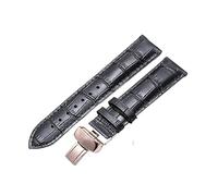 TVKSIPAR Correa de reloj de cuero genuino for Tissot Fit for Le Locle T41 T006 PRC200 Correa de reloj 18 19 20 21 22 mm Pulsera de correa de muñeca 1853 Correa de reloj(Black rose gold,22mm)