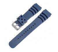 TVKSIPAR Correa de reloj de goma de buceo de 20mm, 22mm, 24mm, pulsera deportiva de silicona resistente al agua, pulsera de reloj apta for Seiko Diver Scuba Fit for Casio(Blue S,22mm)