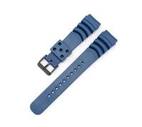 TVKSIPAR Correa de reloj de goma de buceo de 20mm, 22mm, 24mm, pulsera deportiva de silicona resistente al agua, pulsera de reloj apta for Seiko Diver Scuba Fit for Casio(Blue B,20mm)