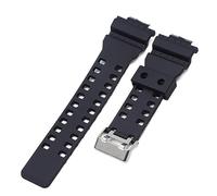 TVKSIPAR Correa de reloj de goma de silicona de 16mm compatible con For Casio G Shock reemplazo negro resistente al agua correas de reloj accesorios GD-100 G-8900