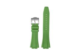 TVKSIPAR Correa de reloj de goma GA-2100 GA-2110, Correa modificada compatible con pulsera de reloj de silicona serie Fit For c-asio G-SHOCK GM-5600 GA2100 GM2110(Green-silver)