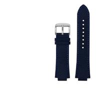 TVKSIPAR Correa de reloj de nailon modificado de 26-12 mm con boca convexa, compatible con el reloj Fit For Tissot Super Player de 1853, compatible con la serie Fit For PRX T137.410.(Blue silver pin)