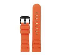 TVKSIPAR Correa De Reloj De Silicona De 24 Mm Fit For Luminox XS3749 3789 3741 3745, Pulsera Deportiva Resistente Al Agua For Hombre, Accesorios De Reloj(Orange-black buckle)