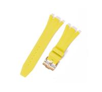 TVKSIPAR Correa De Reloj De Silicona De Caucho De 27 Mm, 28 Mm, 30 Mm, Apta For AP Fit For Royal Fit For Oak Offshore Series, Correa De Reloj For Mujer Y Hombre, Pulsera Suave(Yellow-rose gold,28mm)