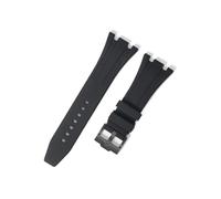 TVKSIPAR Correa de reloj de silicona de caucho de 27 mm, 28 mm, 30 mm, apta for AP Fit for Royal Fit for Oak Offshore Series, correa de reloj for mujer y hombre, pulsera suave(Black-black,30mm)