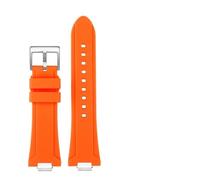 TVKSIPAR Correa De Reloj De Silicona De Liberación Rápida For TISSOT For PRX T137.407 T137.410 Super Player 1853, 26 X 12 Mm, For Hombre.(Orange-steel pin,24-11mm)