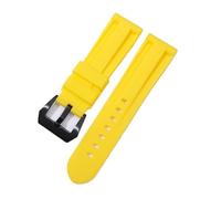 TVKSIPAR Correa de reloj deportiva de silicona suave de 22 mm, 24 mm y 26 mm, color amarillo, rojo y verde, resistente al agua, accesorios de repuesto for reloj for hombre(Yellow-b,26mm)