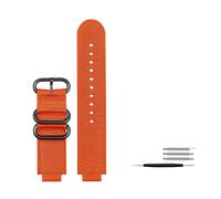 TVKSIPAR Correa de reloj transpirable de 16 mm compatible con Casio GA-900, GA-700, GA-110, GA-100 y GA-120. Correa de nailon G-SHOCK con hebilla de acero inoxidable.(Orange black buckle)