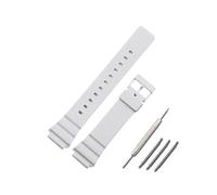 TVKSIPAR Correa De Resina For Hombre, Accesorios De Reloj Con Hebilla, Correa Deportiva Resistente Al Agua, Compatible Con for Casio MRW-200H W-752 W-s210H W-800H W-735H(White)