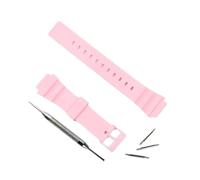 TVKSIPAR Correa De Resina For Hombre, Accesorios De Reloj Con Hebilla, Correa Deportiva Resistente Al Agua, Compatible Con for Casio MRW-200H W-752 W-s210H W-800H W-735H(Pink)