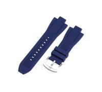 TVKSIPAR Correa De Silicona De 29mm X 13mm For Reloj Suave Compatible For Michael Kors MK8184 MK8729 MK9020 MK8152 MK9020 MK9026, Accesorio For Pulseras(Blue-silver)