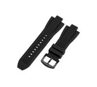 TVKSIPAR Correa De Silicona De 29mm X 13mm For Reloj Suave Compatible For Michael Kors MK8184 MK8729 MK9020 MK8152 MK9020 MK9026, Accesorio For Pulseras(Black-black)