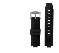 TVKSIPAR Correa De Silicona For Reloj For Tissot PRX T137.407/T137.410 Super Player, Con Extremo Convexo, Resistente Al Agua, De 12 Mm.(A-black-silver)