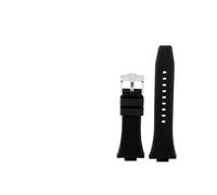 TVKSIPAR Correa de silicona resistente al agua for reloj Fit For Tissot PRX, 6 colores, Super Player T137.407 T137.410, accesorios con hebilla de Metal(Black Silver)