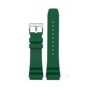 TVKSIPAR Correa For Reloj Fit For Casio Swordfish, MTH-3050 MDV-106 MTP1374 MTP1375, Pulsera De Goma De Silicona Suave E Impermeable, 20mm Y 22mm(Green-silver,20mm)