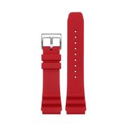 TVKSIPAR Correa For Reloj Fit For Casio Swordfish, MTH-3050 MDV-106 MTP1374 MTP1375, Pulsera De Goma De Silicona Suave E Impermeable, 20mm Y 22mm(Red-silver,20mm)