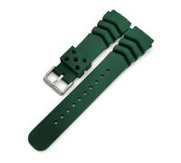 TVKSIPAR Correa Universal for reloj de buceo, apta for Seiko de 18mm, 20mm y 22mm, correa deportiva resistente al agua de goma de silicona, accesorios for reloj for hombre, azul y verde(Green,20mm)