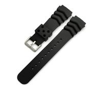 TVKSIPAR Correa Universal for reloj de buceo, apta for Seiko de 18mm, 20mm y 22mm, correa deportiva resistente al agua de goma de silicona, accesorios for reloj for hombre, azul y verde(Black,20mm)