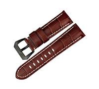 TVKSIPAR Correas de reloj 22 24 26mm Accesorios de reloj Pulsera de cuero Correas de reloj Azul Apto for Panerai(Brown WB,26mm)