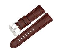 TVKSIPAR Correas de reloj 22 24 26mm Accesorios de reloj Pulsera de cuero Correas de reloj Azul Apto for Panerai(Brown BS,26mm)